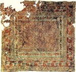 Oldest known hand-knotted rug, the Pazyryk carpet.